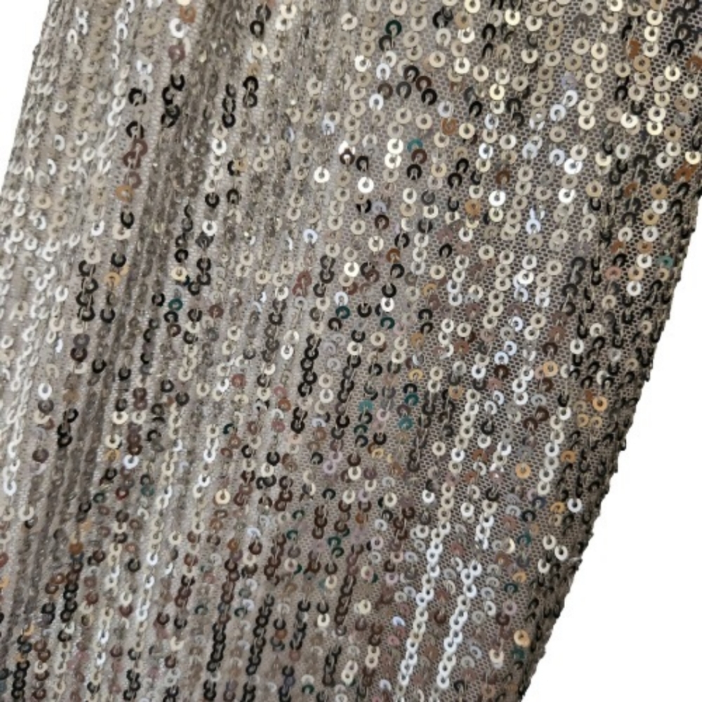 🆕️⬇️Nicole Miller Black Stretch Crepe Camille Dress With Sequin Puff Sleeves - Picture 11 of 15
